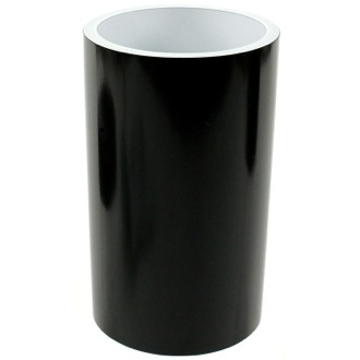 Toothbrush Holder Black and Round Bathroom Tumbler in Resin Gedy YU98-14